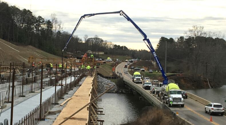 GDOT crews will open the new Bells Mill Bridge on Ga. 11/U.S. 129 over the East Fork Little River at Lake Lanier in Hall County on Thursday, June 18. (Courtesy GDOT)