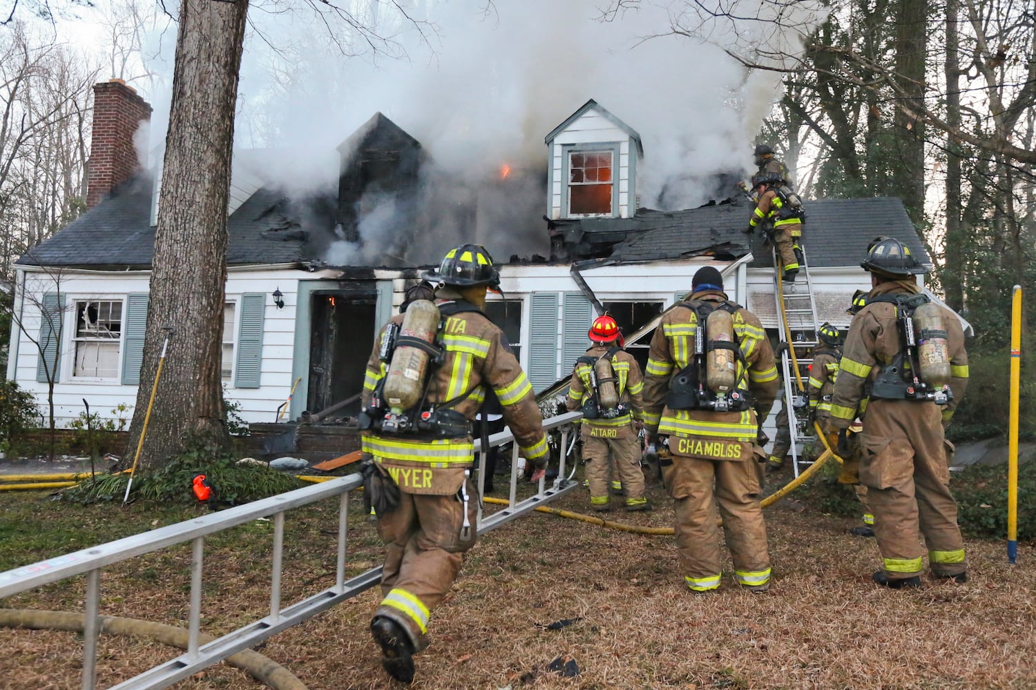 Firefighters battle Buckhead blaze