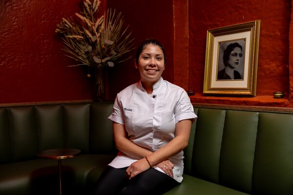 Pastry chef and co-owner Claudia Martinez poses at Bar Ana in Atlanta on Thursday, December 4, 2025. (Arvin Temkar/AJC)