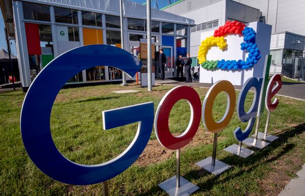 FILE - Google's first datacenter in Germany is pictured during its inauguration in Hanau near Frankfurt, Germany, Oct. 6, 2023. (AP Photo/Michael Probst, File)