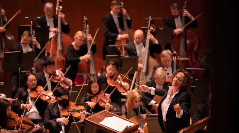 In her second concert series as music director, Nathalie Stutzmann used mixed-media for storytelling tone poems. (Photos by Rand Lines)