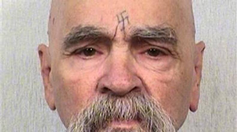 FILE - This Oct. 8, 2014 file photo provided by the California Department of Corrections shows 80-year-old serial killer Charles Manson. State prison officials say mass murderer Charles Manson has yet to marry a 26-year-old devotee, who insists the 1960s cult leader was wrongly convicted. California Department of Corrections and Rehabilitation spokesperson said Monday, Feb. 2, 2015, that weekend visiting for inmates passed without any nuptials for Manson; the couple’s 90-day marriage license expires Thursday. (AP Photos/California Department of Corrections) Ladies, he's back on the market. (AP PHOTO)