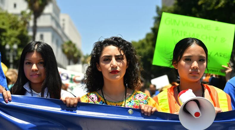 Protesters participate in March For Our Lives II to protest against gun violence on June 11, 2022 in Los Angeles, California. (Photo Courtesy of Sarah Morris/Getty Images)