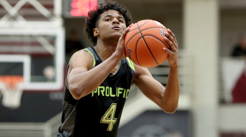 Prolific Prep's Jalen Green shoots a free throw against La Lumiere during a high school basketball game at the Hoophall Classic, Sunday, Jan. 19, 2020, in Springfield, Mass.
