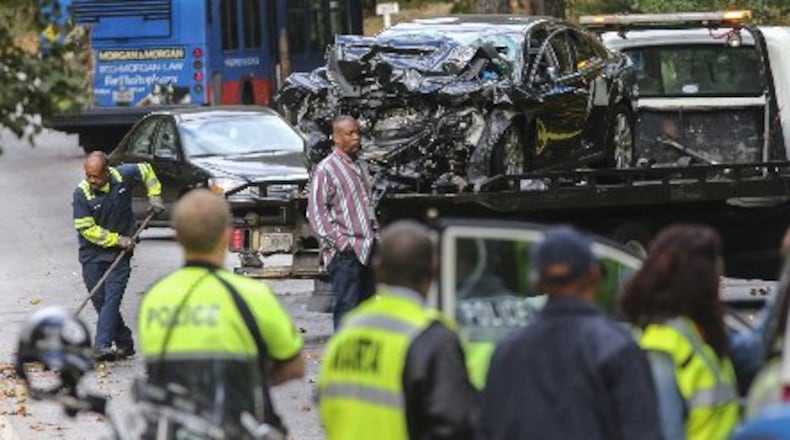 A driver was killed when his car crashed into a MARTA bus Oct. 21 in southwest Atlanta. The National Safety Council estimates 1,540 people died in motor vehicle accidents in Georgia last year. JOHN SPINK/JSPINK@AJC.COM