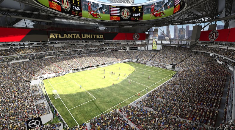 Mercedes-Benz Stadium will open on July 30 with an Atlanta United soccer game. (Arthur M. Blank Group)