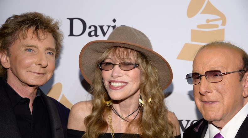 Barry Manilow, Carly Simon and Clive Davis at the Pre-Grammy Gala on Sunday in Beverly Hills. Photo: Getty Images.