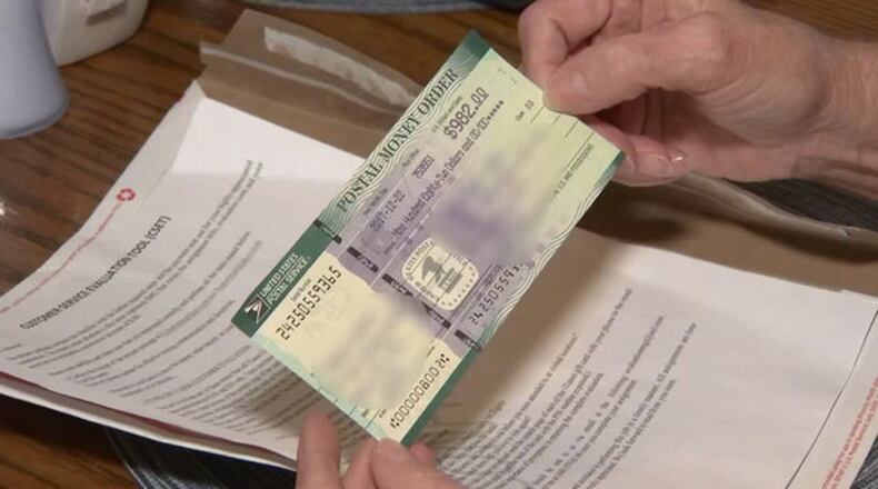 A letter told her to deposit a money order and then use the cash to buy iTunes gift cards. (Photo: WSBTV.com)