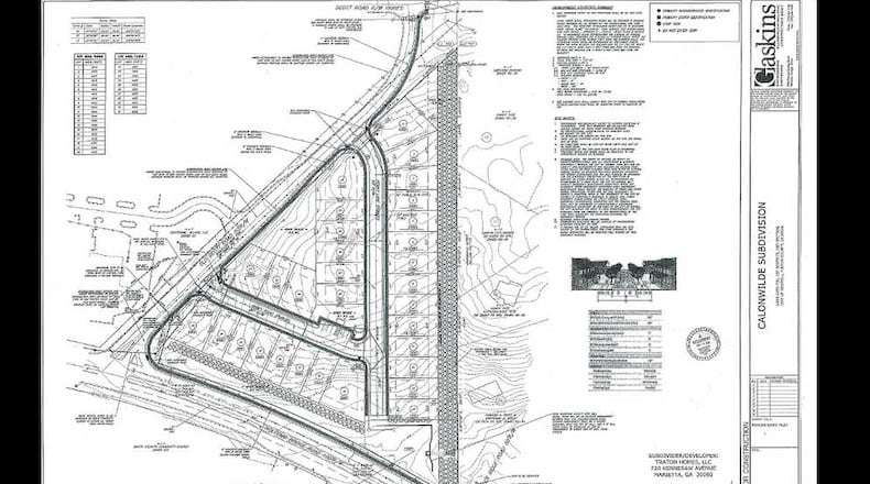 A new 31-home subdivision is under construction in Roswell, but the project has changed hands. It was originally supposed to be built by a Marietta company, but now is being overseen by an Arizona one.