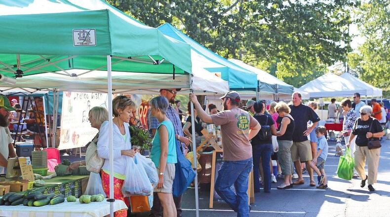 The Heritage Sandy Springs Museum and Park Farmers Market moved to a site adjacent to City Springs last year. The new location provides room to stretch out and walking access to Sandy Springs shops and restaurants.