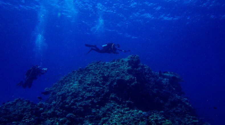 A 95-year-old man extended his record as the world's oldest scuba diver Saturday.