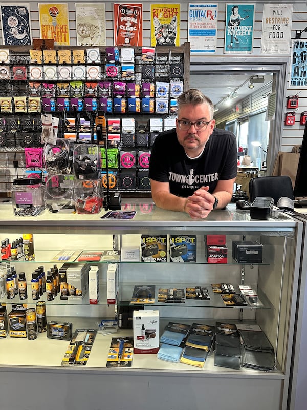 Aaron Brown, owner of Town Center Music in Suwanee, which sells musical instruments, including guitars. (Courtesy of Aaron Brown)