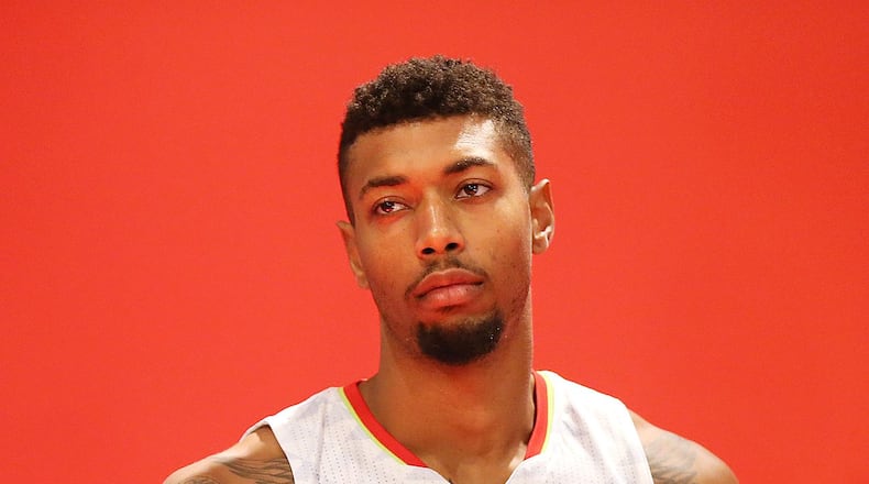 Hawks forward Richard Solomon during Hawks media day on Monday, Sept. 26, 2016, in Atlanta. Curtis Compton /ccompton@ajc.com