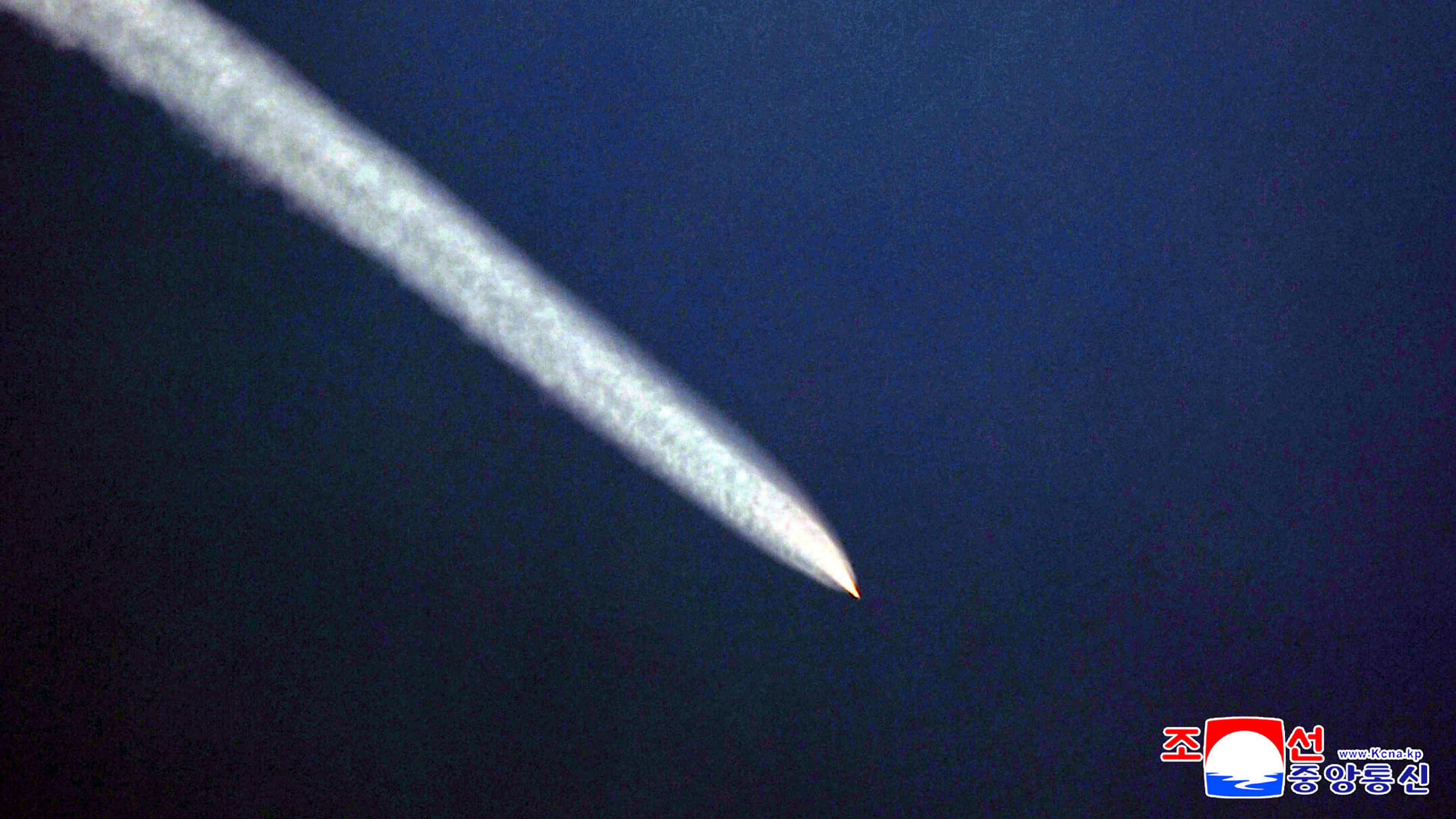 This photo provided by North Korean government, shows what it says a test of a hypersonic projectile at an undisclosed place in North Korea, Wednesday, Oct. 22, 2025. Independent journalists were not given access to cover the event depicted in this image distributed by the North Korean government. The content of this image is as provided and cannot be independently verified. Korean language watermark on image as provided by source reads: "KCNA" which is the abbreviation for Korean Central News Agency. (Korean Central News Agency/Korea News Service via AP)