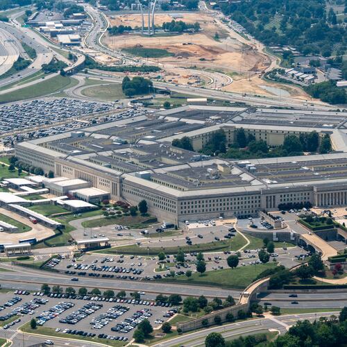 FILE - The Pentagon is seen from the air, July 15, 2026, in Washington. (AP Photo/Alex Brandon, File)