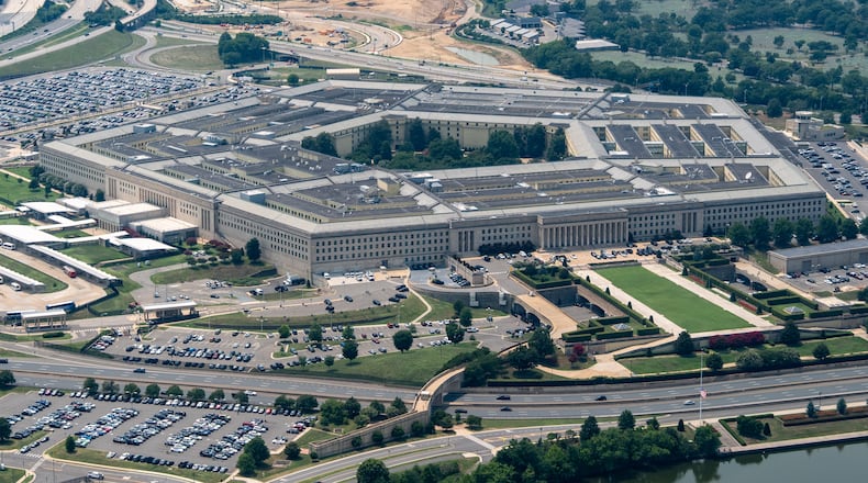 FILE - The Pentagon is seen from the air, July 15, 2026, in Washington. (AP Photo/Alex Brandon, File)