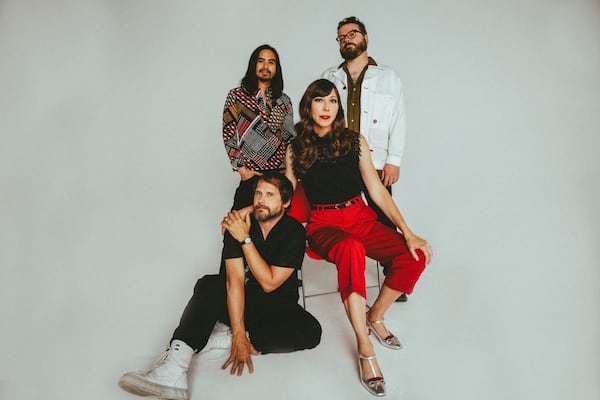 “No one’s higher up than anyone else. And no one’s fireable, unless it was for something absolutely insane,” says Brian Aubert (bottom left) of the Silversun Pickups. (Courtesy of Claire Marie Vogel)