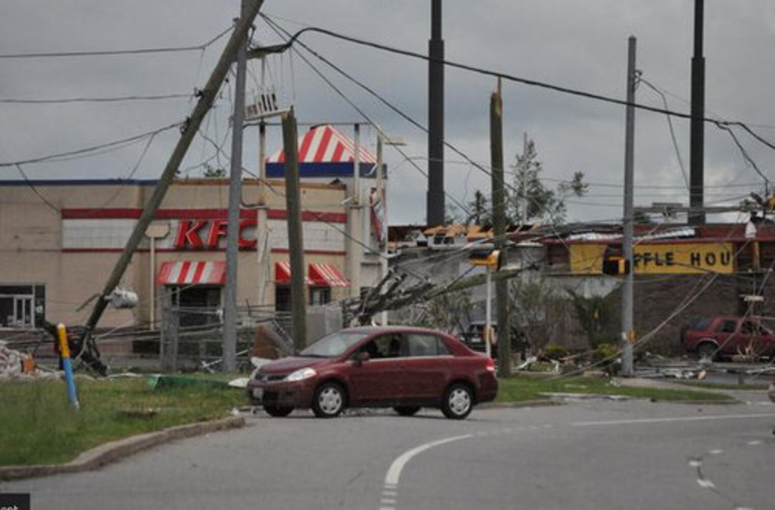 Destruction in Ringgold, Rome