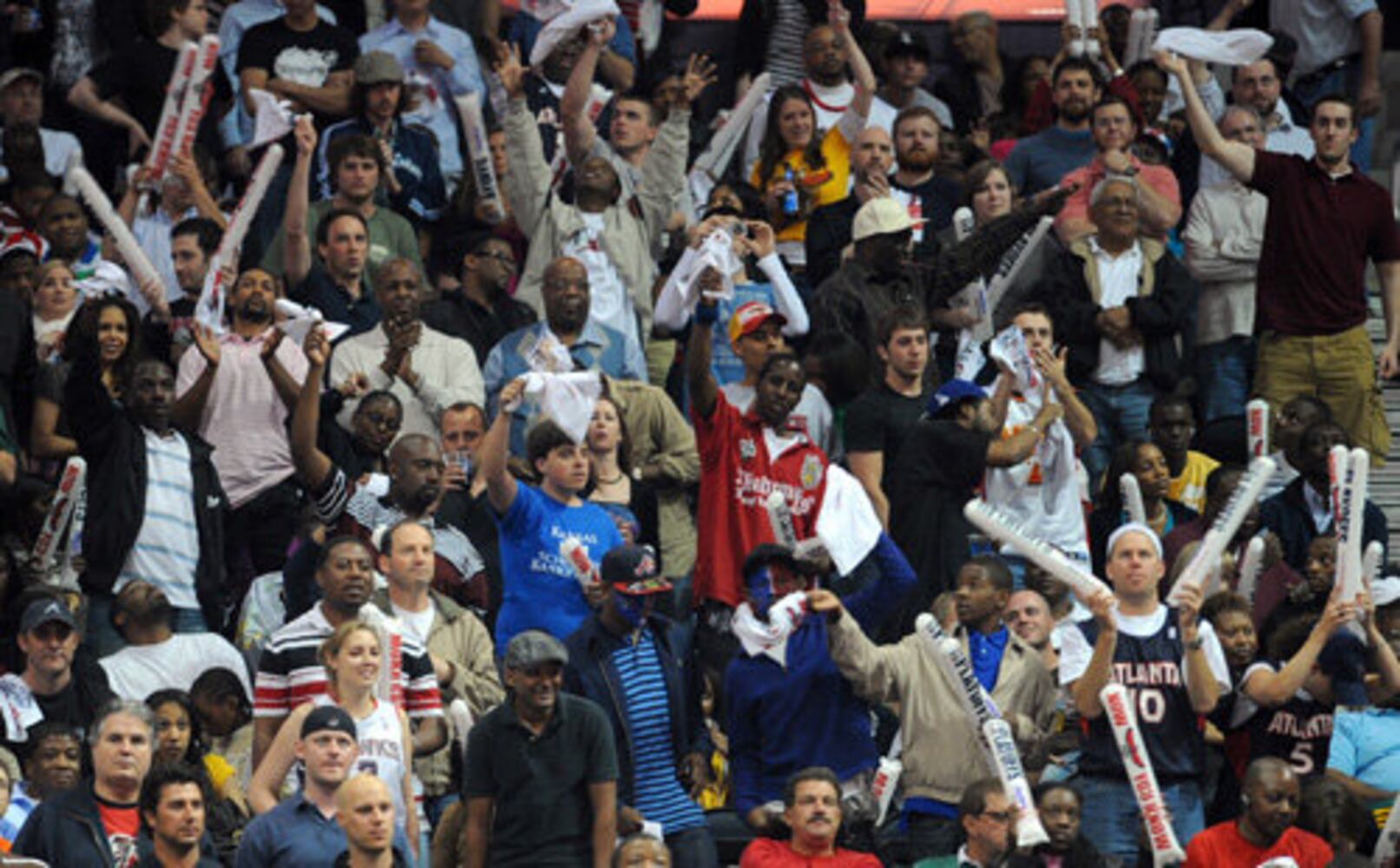 NBA Playoffs: Scene from Hawks-Heat, Game 1