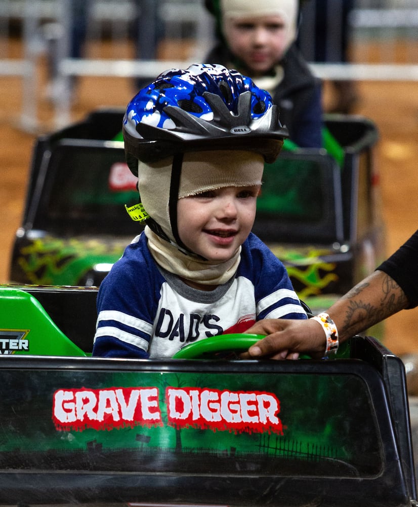 PHOTOS: Monster Jam race at Mercedes-Benz Stadium