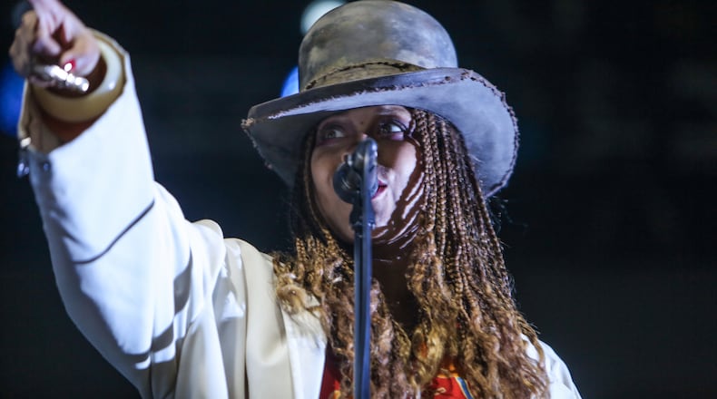 Erykah Badu and Common have postponed their March 13 concert in Atlanta. (Star 94.5 Presents Funk Fest photos by Thaddaeus McAdams / ExclusiveAccess.Net)