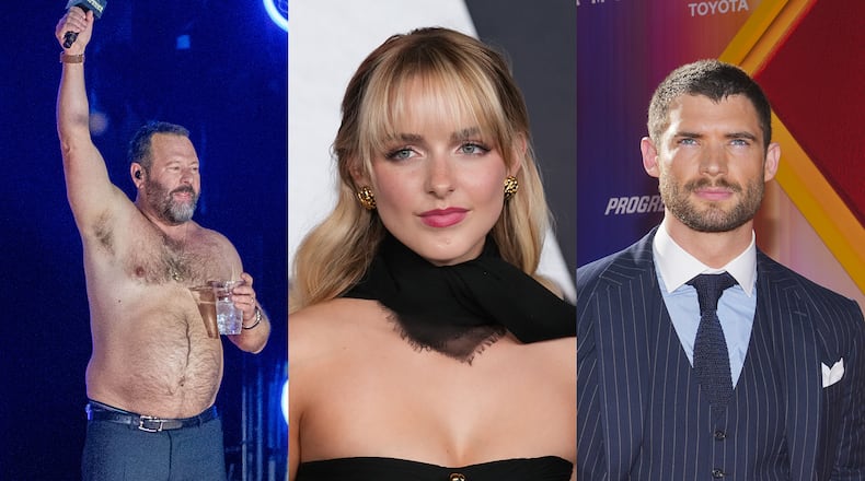 Bert Kreischer (from left) is back in Atlanta to shoot Season 2 of Netflix’s “Free Bert”; Mckenna Grace stars in the new Netflix series “Scooby-Doo: Origins”; and David Corenswet once again assumes the role of humanity's protector in the next “Superman” movie. (AP)