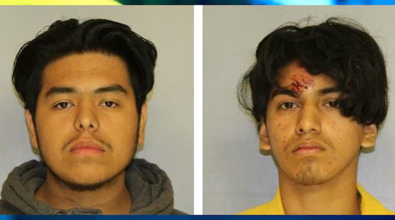 Kevin Padilla Alvarez (left) and Brandon Sanchez face charges in connection with a deadly street race, Gainesville police said.