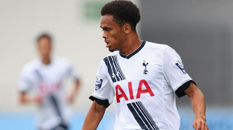 Anton Walkes is shown playing for his parent club, Tottenham Hotspur, in this file photo.