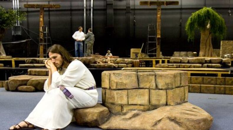 Easter is here with many activities planned this weekend to remember the crucifixion, burial and resurrection of Jesus Christ. Among those men who portrayed Jesus Christ in The Atlanta Passion Play, which was presented for 35 years at the Atlanta Civic Center until 2011, Atlanta actor Chris Britt has formed a nonprofit ministry, The Gospel of Matthew, through which he travels mainly in the U.S. and Israel to portray Jesus Christ. tgom.info, facebook.com/GodSWORDpresentations. AJC file photo