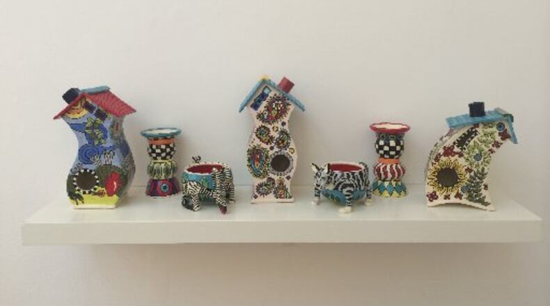 Ceramics by Gwen Fryar are showcased in Swan Coach House Gallery s Summer Swan Invitational.