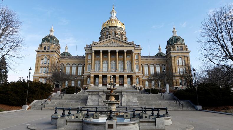FILE - The Iowa Capitol building is viewed Jan. 7, 2020, in Des Moines, Iowa. (AP Photo/Charlie Neibergall, File)
