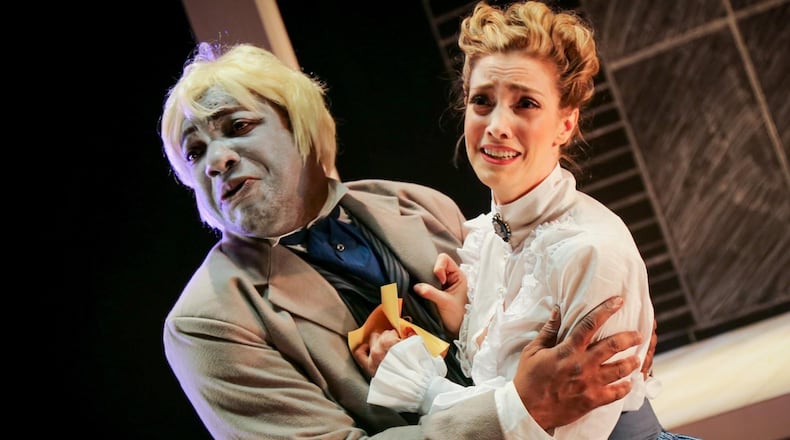 Neal A. Ghant and Kylie Brown perform in Branden Jacobs-Jenkins’ “An Octoroon” at Actor’s Express. CONTRIBUTED BY CASEY GARDNER PHOTOGRAPHY