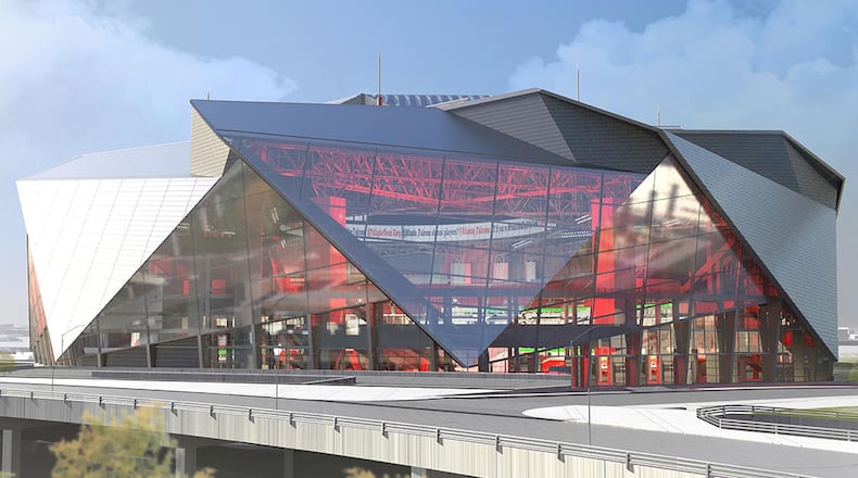 Falcons' new stadium is scheduled to open in downtown Atlanta for the 2017 season.