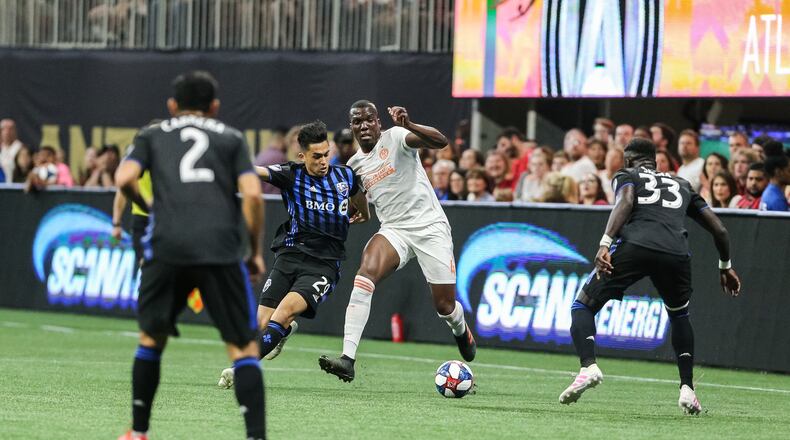 Atlanta United faces Montreal Impact at Mercedes-Benz Stadium in Atlanta.