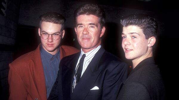 1991 photo of Alan Thicke and sons Robin Thicke and Brennan Thicke. (Photo by Barry King/WireImage)
