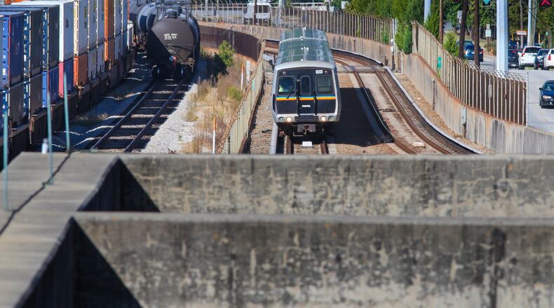 Eastbound trains were moving again Wednesday after a man was struck and killed near the Candler Park station. JOHN SPINK / JSPINK@AJC.COM
