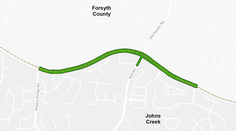 Johns Creek announced the completion of its first project funded by the TSPLOST of November 2016: intersection improvements at Bell and McGinnis Ferry roads.