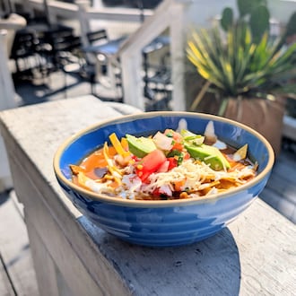 Green Coyote Cantina’s Chicken Tortilla Soup. (Courtesy of Green Coyote Cantina/Chase Walsh)