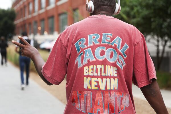 Kevin Randolph became well known for being a friendly rollerblader serenading people along the Beltline. Rreal Tacos signed him as the restaurant's sponsored athlete to help promote its newest location on the Beltline. (Abbey Cutrer/AJC)