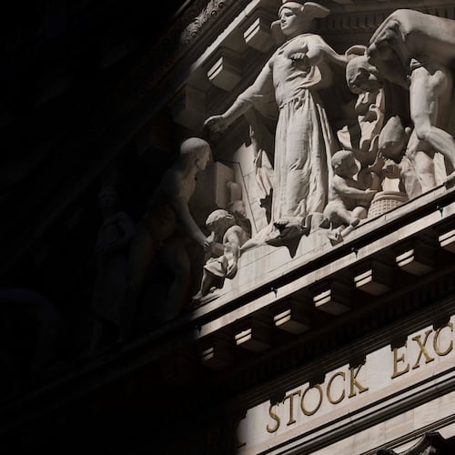 A general view shows the New York Stock Exchange, Friday, Aug. 7, 2026, in New York. (AP Photo/Yuki Iwamura)