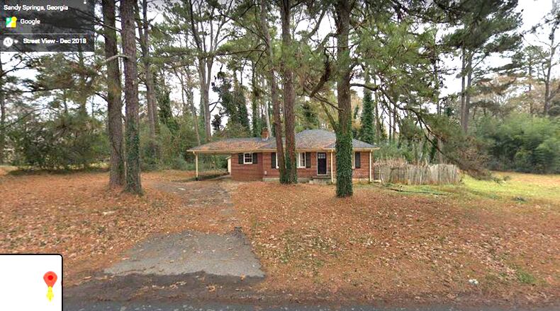 A single-family home and its lot at 390 Hammond Drive, Sandy Springs, will be sold to the city for $385,000 for a future street-widening project. GOOGLE MAPS