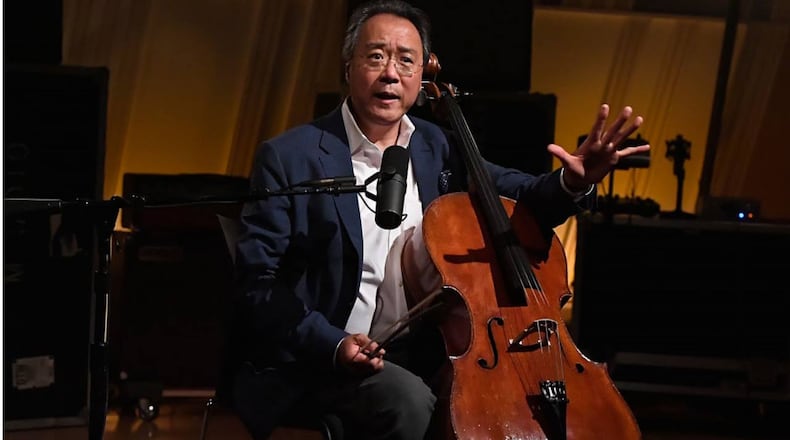 Cellist Yo-Yo Ma played a concert near the U.S.-Mexico border Saturday afternoon.