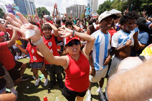 FIFA Fan Fest in Atlanta's Centennial Olympic Park was a popular gathering during the World Cup. (Estela Muñoz/AJC)