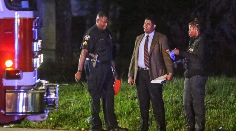Atlanta police were investigating a shooting that left a man dead on Mon., April 25, 2016. JOHN SPINK / JSPINK@AJC.COM