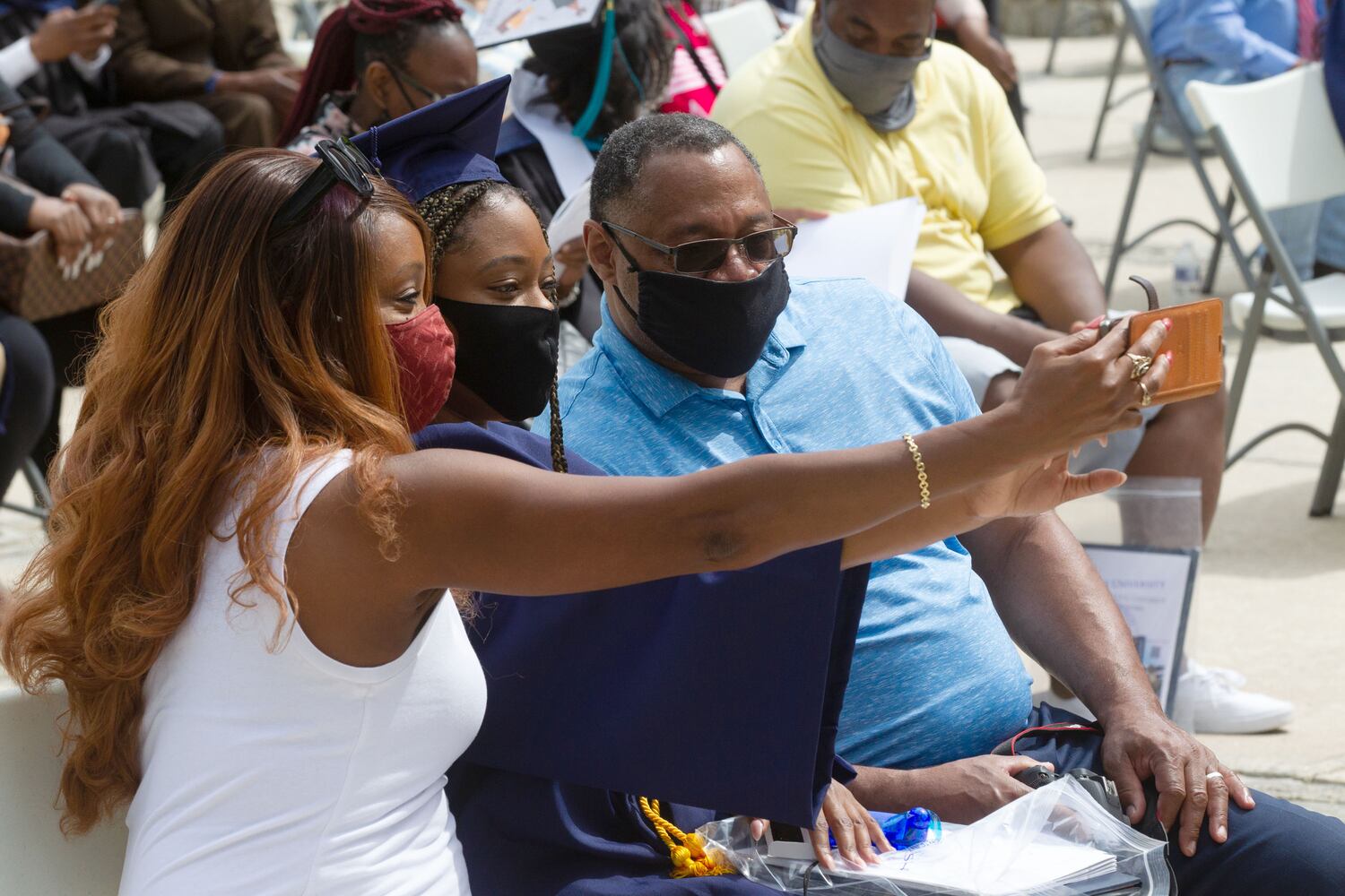 an in-person  graduation ceremony at Clayton State University