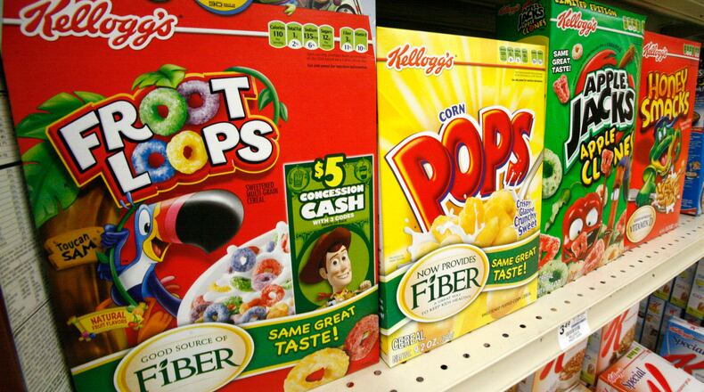 The company behind Froot Loops, Corn Pops, Apple Jacks and Honey Smacks produces more than 1,600 products in 18 countries. (ASSOCIATED PRESS)