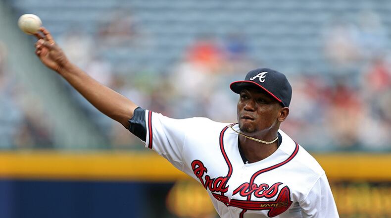 Julio Teheran was making his 11 start of the season.