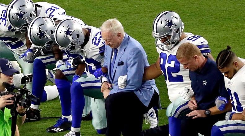 Uh, Jerry, this is a fineable offense now. (AP Photo/Matt York, File)