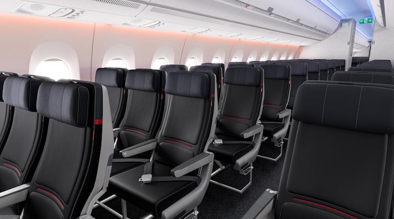 Delta Air Lines is revamping seats in Comfort+ and economy class with seats in darker colors. On widebody aircraft, the seats will have memory foam cushions. Source: Delta