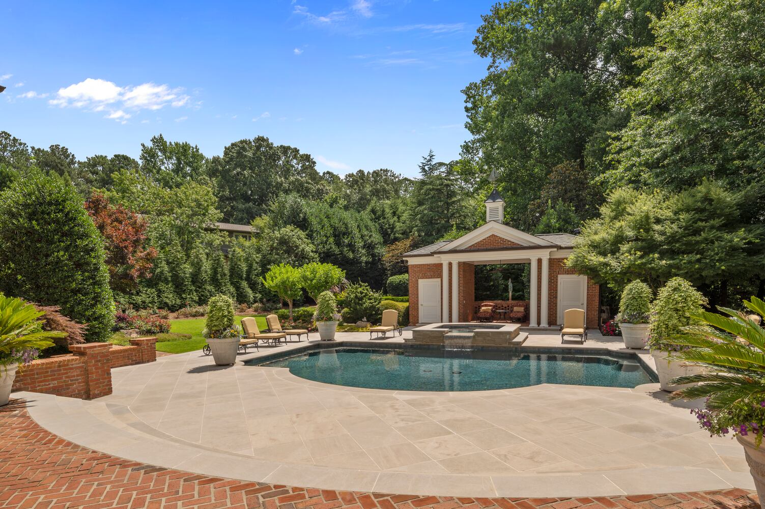 Over 1.5 acres of lush landscapes bring the low country to East Cobb